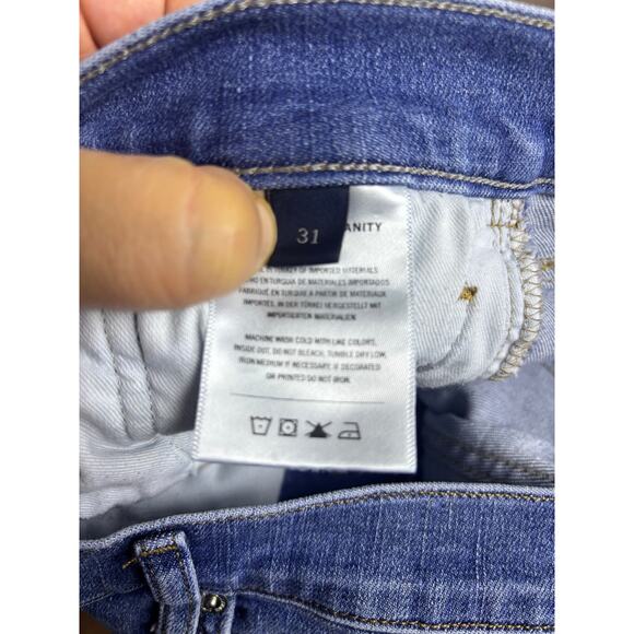 Citizens of Humanity Isola Bootcut Raw Hem Jeans Women’s 31 Blue Stretch Denim - Picture 9 of 11